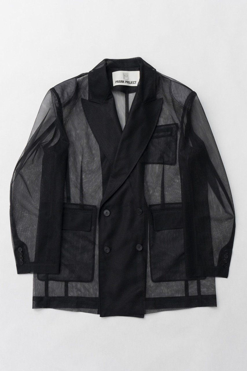 プランク プロジェクト/PRANK PROJECTの【予約販売】ダブルレイヤーチュールジャケット / Bonded Tulle Jacket(BLK(ブラック)/31251116102)