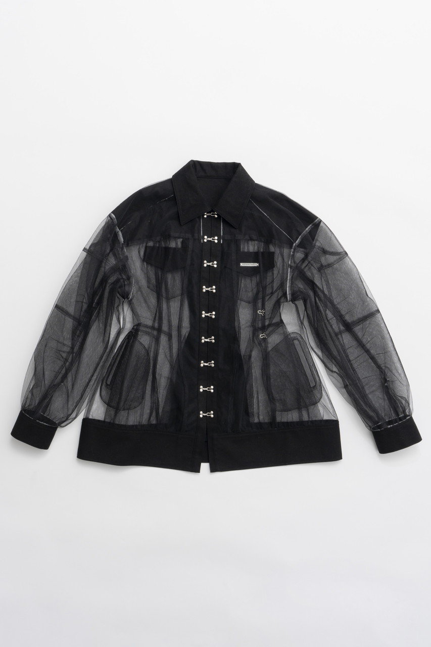 プランク プロジェクト/PRANK PROJECTの【予約販売】コクーンスリーブチュールブルゾン / Cocoon Sleeve Tulle Blouson(BLK(ブラック)/31251215102)