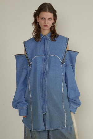 プランク プロジェクト/PRANK PROJECTのグラデーションデニムシャツワンピ / Gradient Denim Shirt Onepiece(110400/110403)