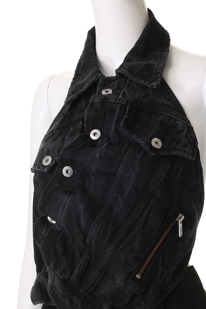 【新品　未使用】アシメラップデニムベストPRANK PROJECT PRANK PROJECT(プランク プロジェクト)｜アシメラップデニム