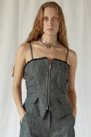 プランク プロジェクト/PRANK PROJECTのラッフルレイヤードビスチェ / Ruffled Layered Bustier(110400/110401)