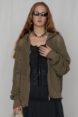 プランク プロジェクト/PRANK PROJECTのメッシュニットフーディ / Mesh Knit Hoodie(110300/110304)