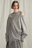 アシメドレープジップトップ / Asymmetric Drape Zip Top