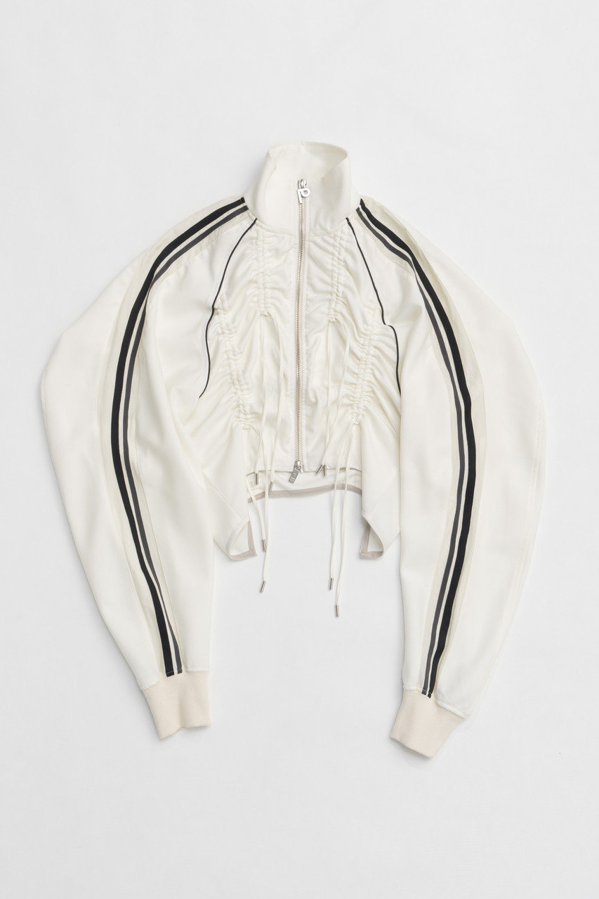 PRANK PROJECT シャーリングトラックブルゾン / Shirring Track Blouson (IVR(アイボリー), FREE) プランク プロジェクト ELLE SHOP PRANK PROJECT シャーリングトラックブルゾン / Shirring Track Blouson (IVR(アイボリー), FREE) プランク プロジェクト ELLE SHOP