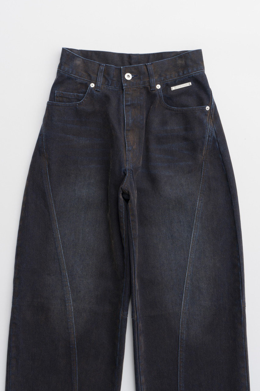 【KOOLOSET】Curve Line Tuck Denim PRANK PROJECT(プランク プロジェクト)|カーブラインフロッキー