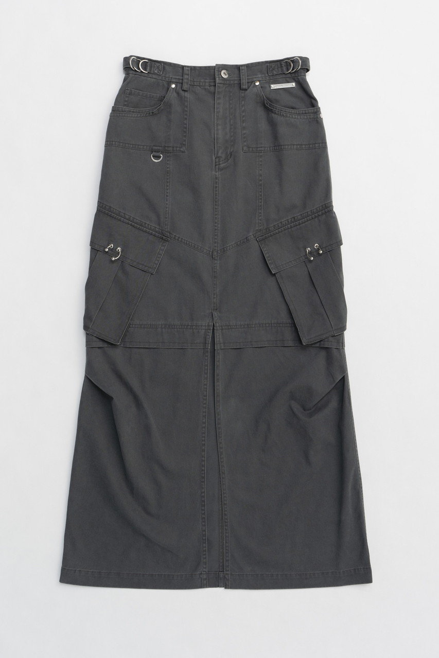 PRANK PROJECT(プランク プロジェクト)｜ウォッシュドカーゴポケットマキシスカート / Washed Cargo Pocket Maxi  Skirt/C.GRY(チャコールグレー) の通販｜ELLESHOP・(エル・ショップ)