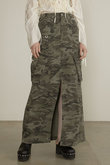 ウォッシュドカーゴポケットマキシスカート / Washed Cargo Pocket Maxi Skirt