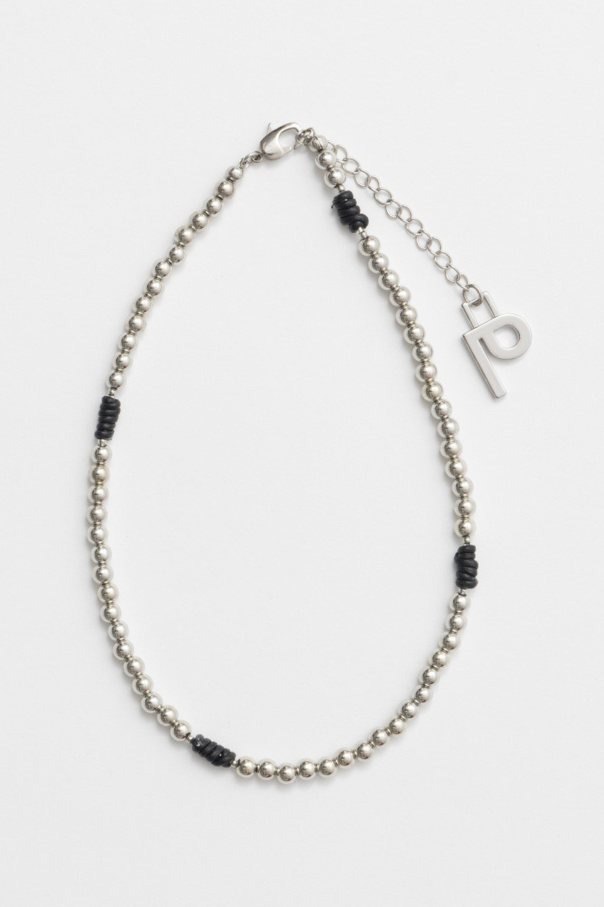 プランク プロジェクト/PRANK PROJECTのレザーコードボールチェーンネックレス / Onyx Ball Chain Necklace(SLV(シルバー)/31251665105)