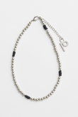レザーコードボールチェーンネックレス / Onyx Ball Chain Necklace