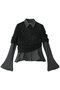 チュールレイヤードフリルヘムジャガードシャツ / Tulle layered ruffle hem fabric shirt プランク プロジェクト/PRANK PROJECT GRY(グレー)