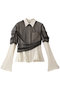 チュールレイヤードフリルヘムジャガードシャツ / Tulle layered ruffle hem fabric shirt プランク プロジェクト/PRANK PROJECT WHT(ホワイト)