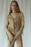 アンティークプリントフリルカーデ / Antique Print Frill Cardigan