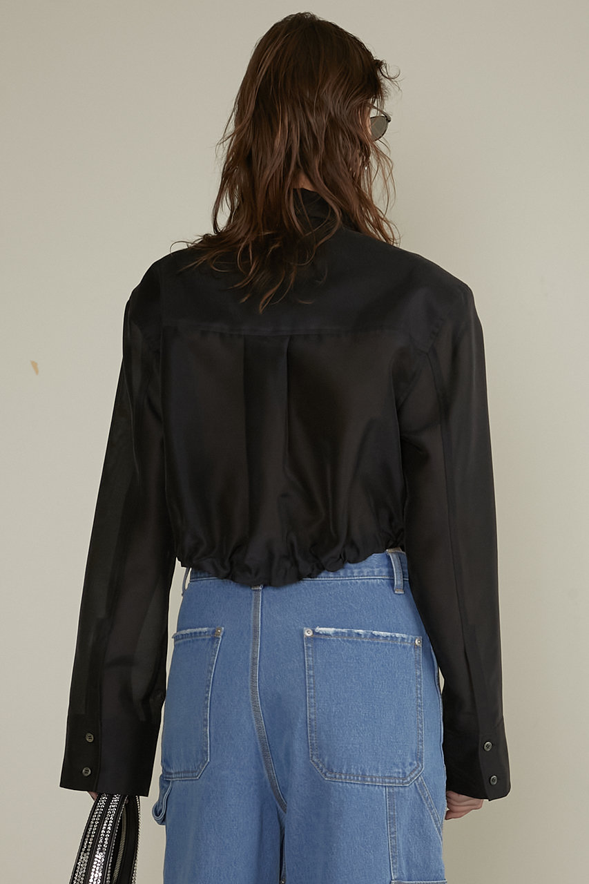 PRANK PROJECT ショート丈　ショートシャツ　シャツ　ブラウス　長袖 PRANK PROJECT（プランクプロジェクト） ショートレングストラック