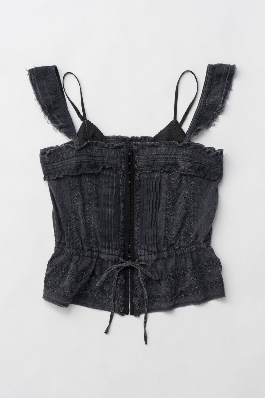 プランク プロジェクト/PRANK PROJECTの【予約販売】ピグメントコットンレースビスチェ / Cotton Lace Pigment Bustier(BLK(ブラック)/31251316101)