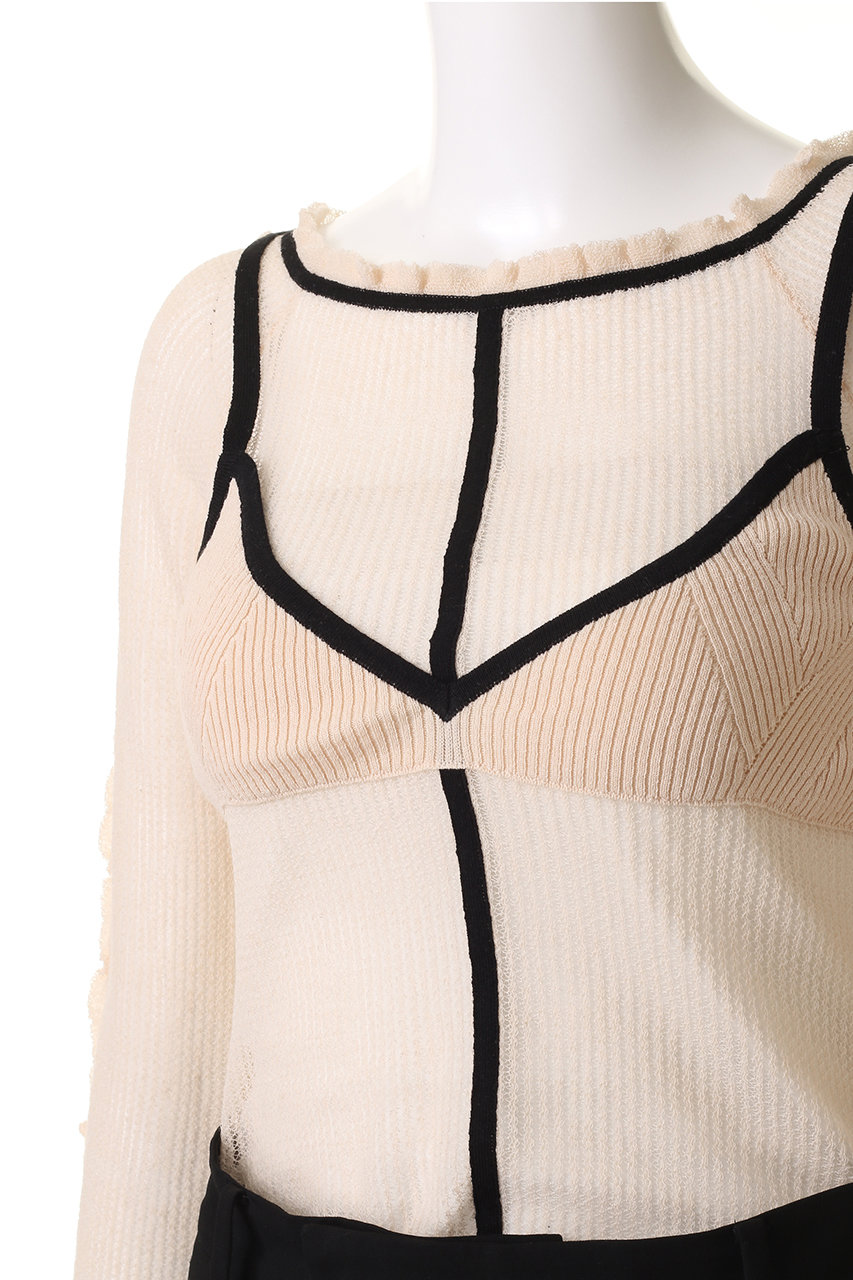 トップス prank project Layered Frill Knit Top PRANK PROJECT(プランク プロジェクト)｜レイヤードフリルニット