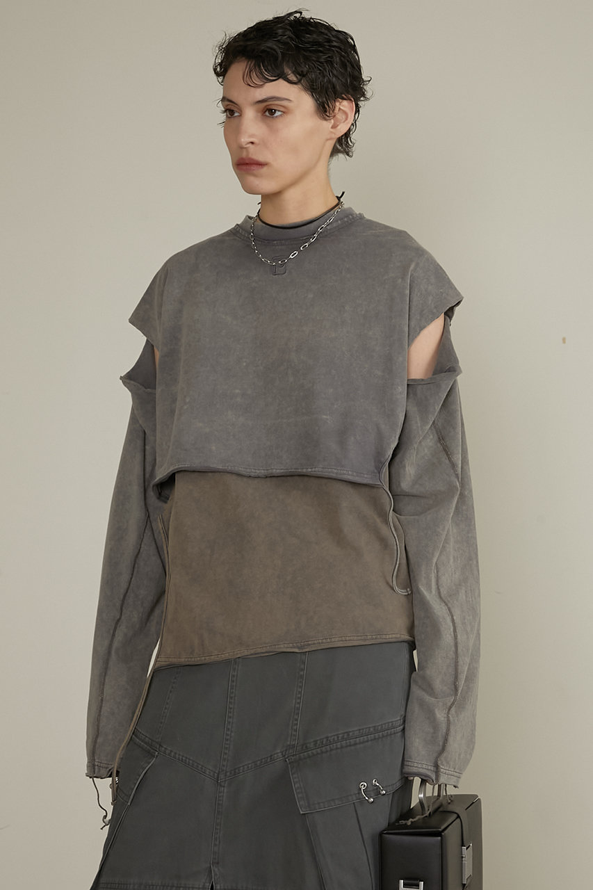 トップス prank.project layered long sleeve TEE PRANK PROJECT(プランク プロジェクト)｜レイヤードロング