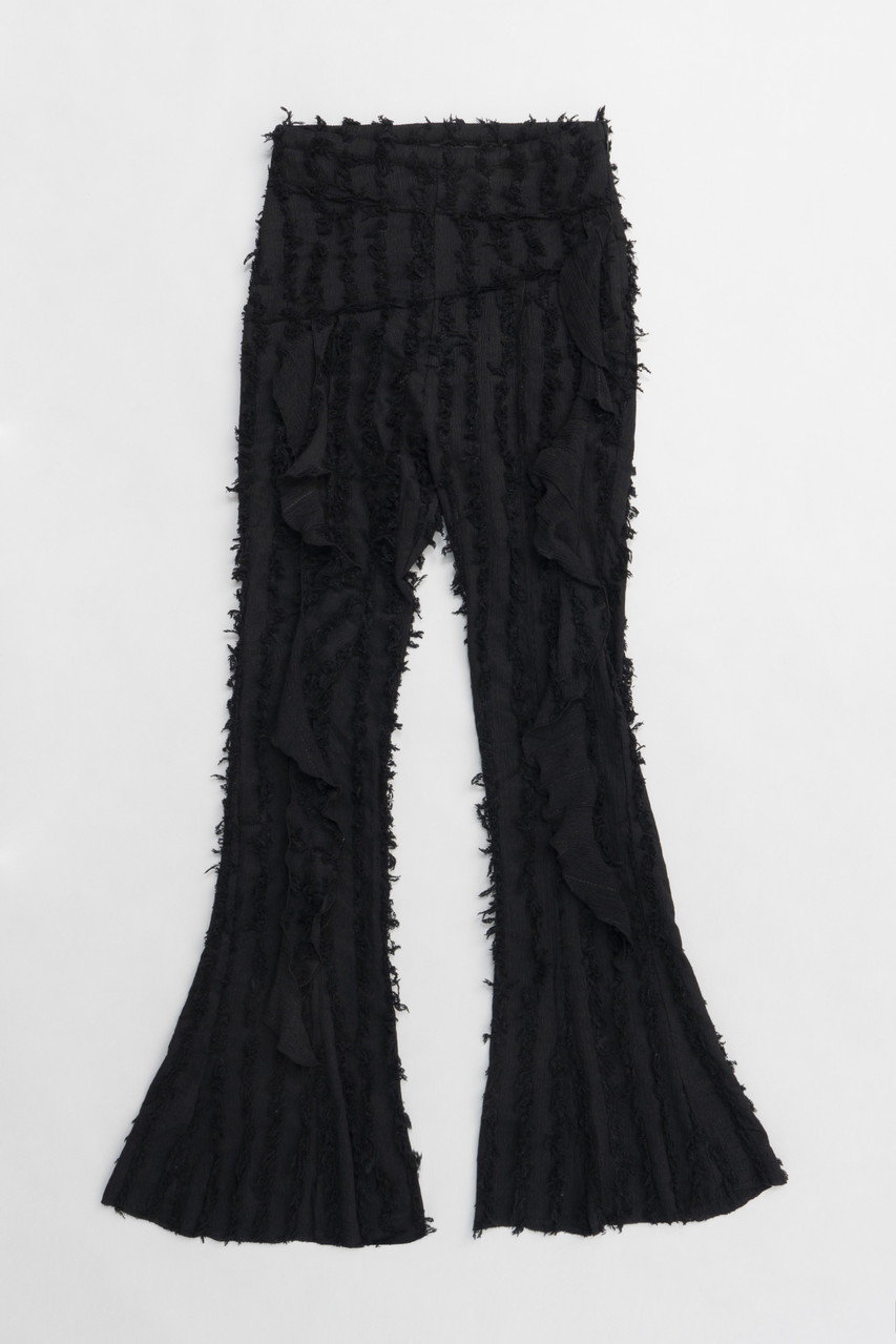 プランク プロジェクト/PRANK PROJECTのフリンジジャガードフレアパンツ / Fringe Jacquard Flare Pants(BLK(ブラック)/31251465602)