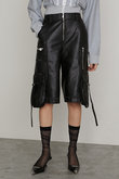 レザーカーゴショーツ / Leather Cargo Shorts