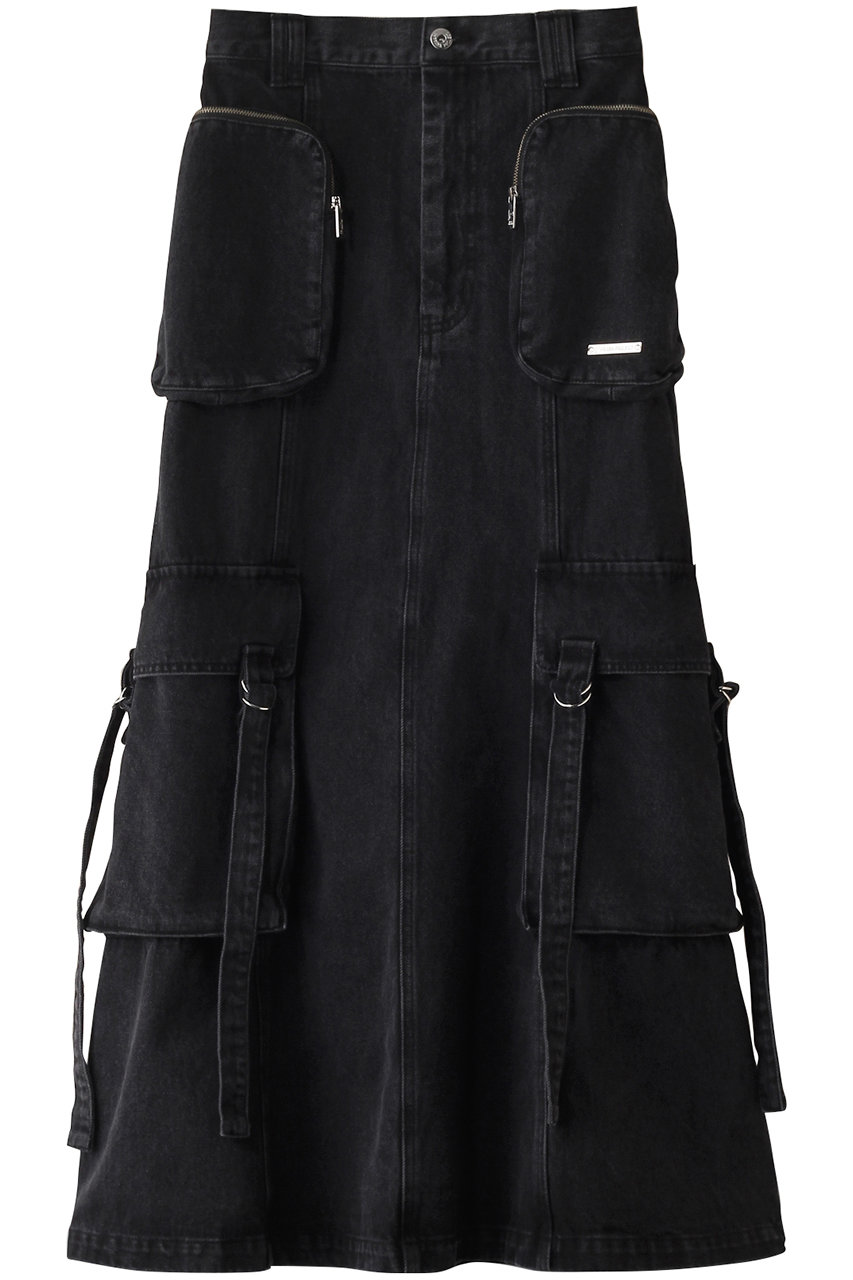 プランク プロジェクト/PRANK PROJECTの【予約販売】ポケットデニムセミフレアスカート / Pocket Denim Semi Flare Skirt(BLK(ブラック)/31251515902)