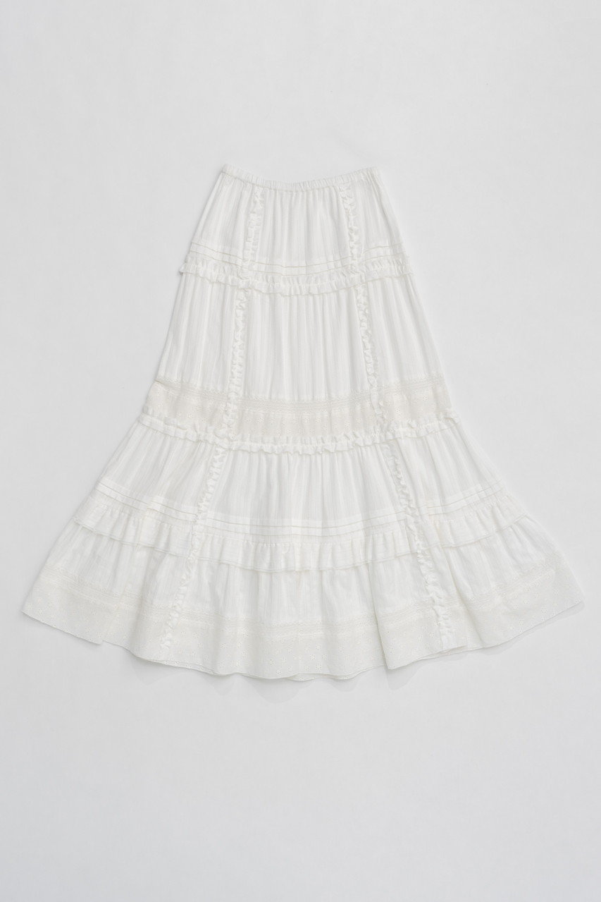 プランク プロジェクト/PRANK PROJECTの【予約販売】コットンレースマキシスカート / Cotton Lace Maxi Skirt(WHT(ホワイト)/31251516101)