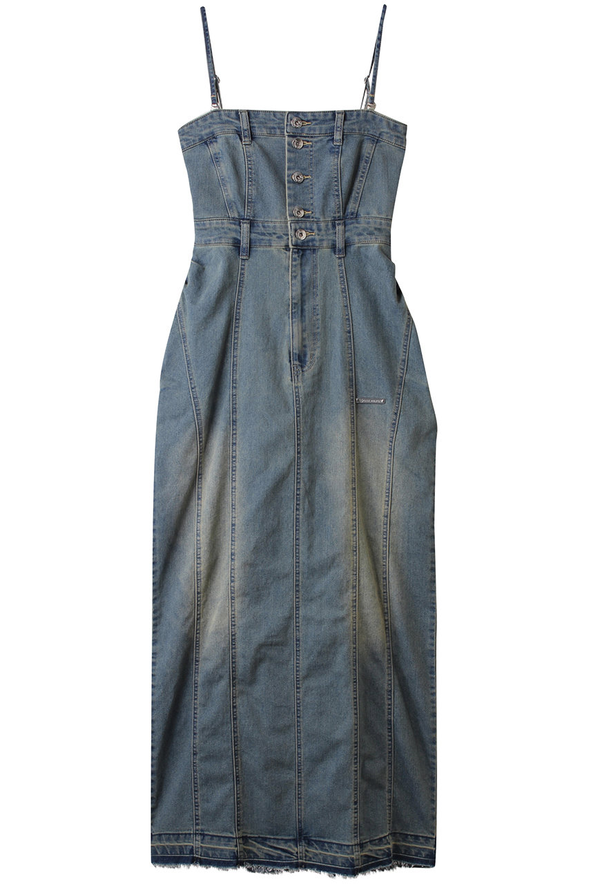 PRANK PROJECT 2WAYフロントボタンデニムワンピース / 2WAY Front Button Denim Dress (BLU(ブルー), 36) プランク プロジェクト ELLE SHOP PRANK PROJECT 2WAYフロントボタンデニムワンピース / 2WAY Front Button Denim Dress (BLU(ブルー), 36) プランク プロジェクト ELLE SHOP