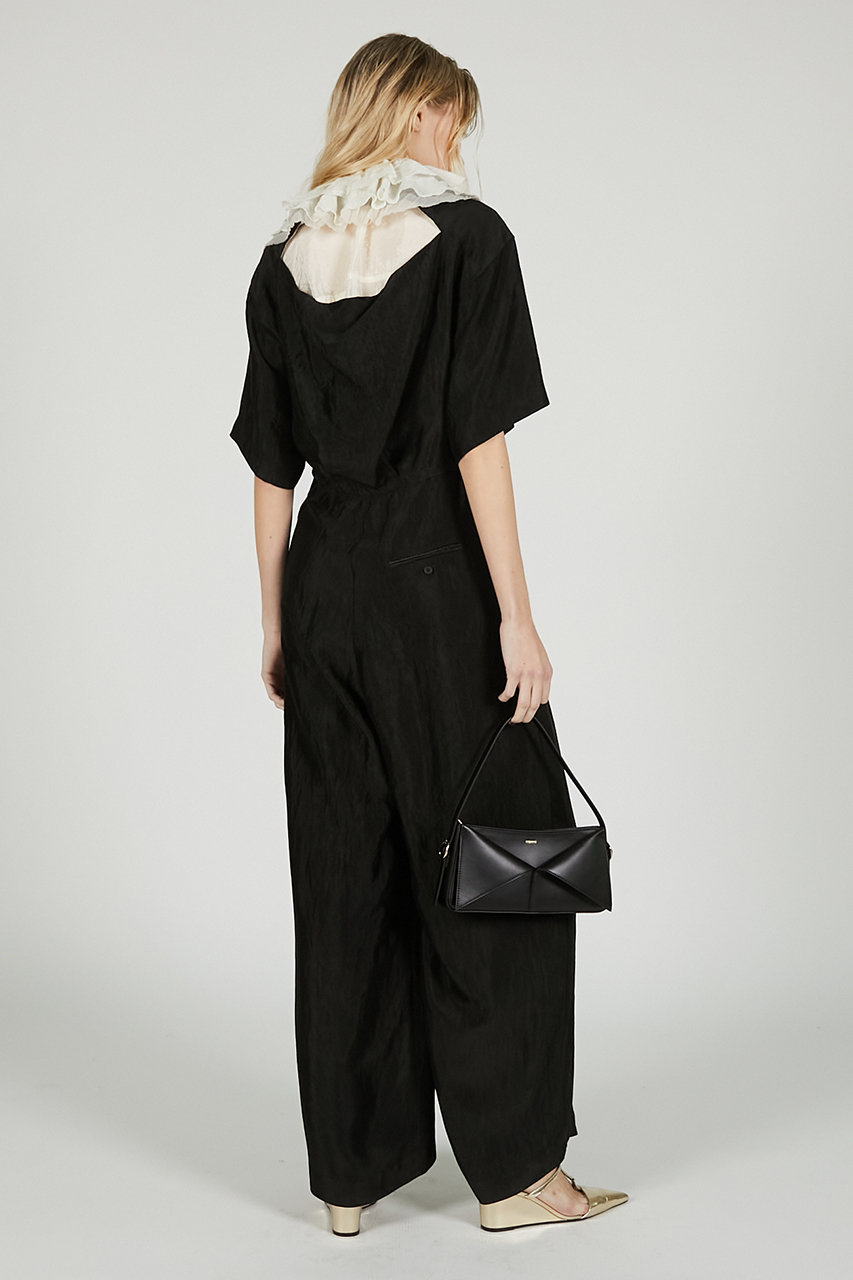 COS オープンバックワイドレッグジャンプスーツ OPEN-BACK SEERSUCKER WIDE-LEG JUMPSUIT オープンバックワイド