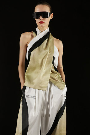 プランク プロジェクト/PRANK PROJECTのアートプリントクロスホルタートップ / Art Print Cloth Halter Top(110100/110101)