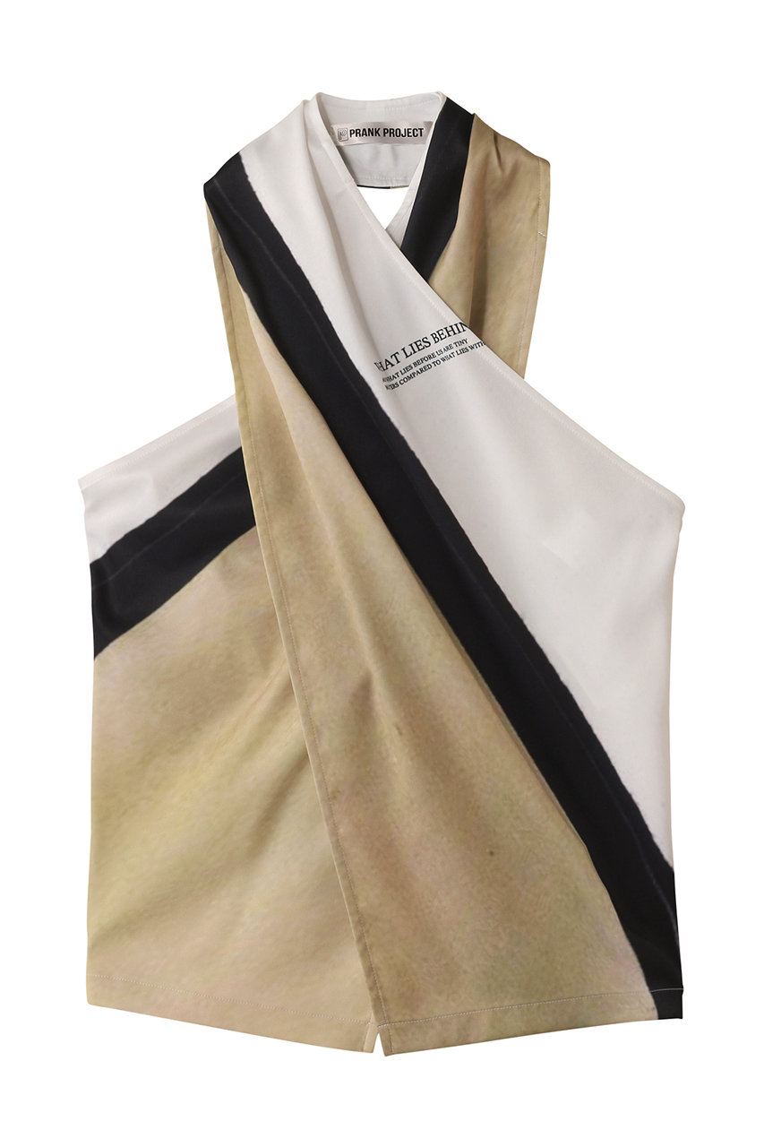 PRANK PROJECT アートプリントクロスホルタートップ / Art Print Cloth Halter Top (MLT(マルチカラー), FREE) プランク プロジェクト ELLE SHOP PRANK PROJECT アートプリントクロスホルタートップ / Art Print Cloth Halter Top (MLT(マルチカラー), FREE) プランク プロジェクト ELLE SHOP