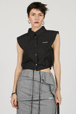ノースリチェックショートシャツ / Sleeveless Check Short Shirt