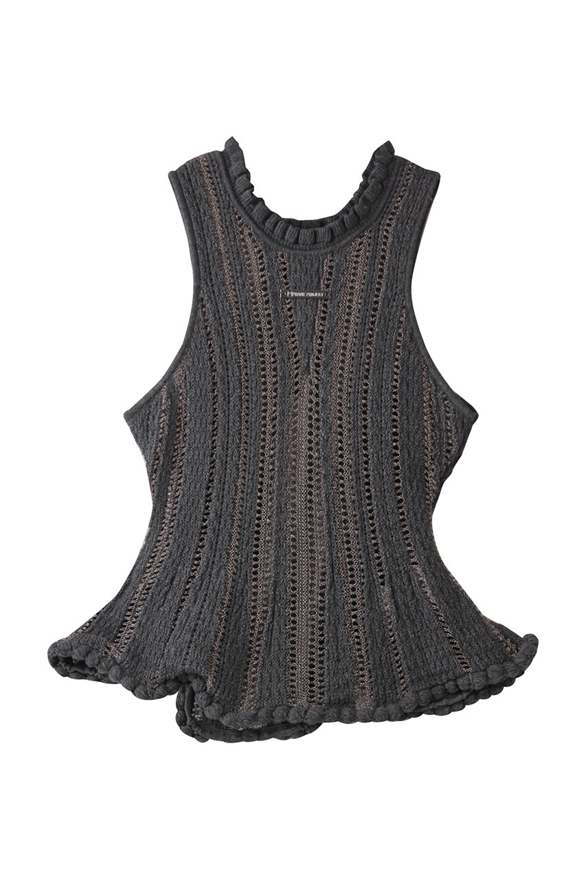 PRANK PROJECT ウェーブヘムポップコーンニットタンク / Wave Hem Popcorn Knit Tank (GRY(グレー), FREE) プランク プロジェクト ELLE SHOP PRANK PROJECT ウェーブヘムポップコーンニットタンク / Wave Hem Popcorn Knit Tank (GRY(グレー), FREE) プランク プロジェクト ELLE SHOP