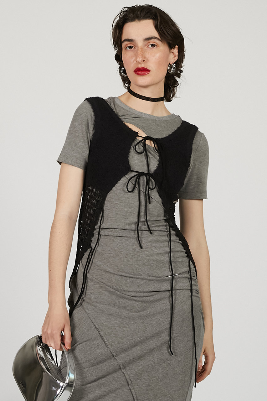 プランクプロジェクト　Henley Boucle Knit Tank PRANK PROJECT(プランク プロジェクト)｜コイルメッシュコンビ