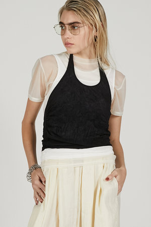 プランク プロジェクト/PRANK PROJECTのトリプルレイヤードホルタートップ / Triple Layered Halter Top(110100/110101)