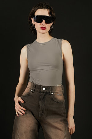 プランク プロジェクト/PRANK PROJECTのスキューバノースリボディースーツ / Scuba Sleeveless Bodysuit(110100/110101)