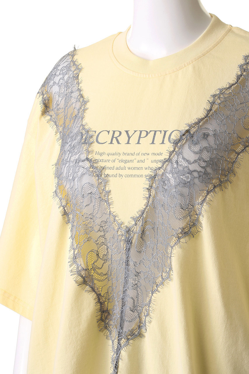 【美品】prank project V-Cut Lace Logo Top PRANK PROJECT V Cut Lace Logo Top - メルカリ