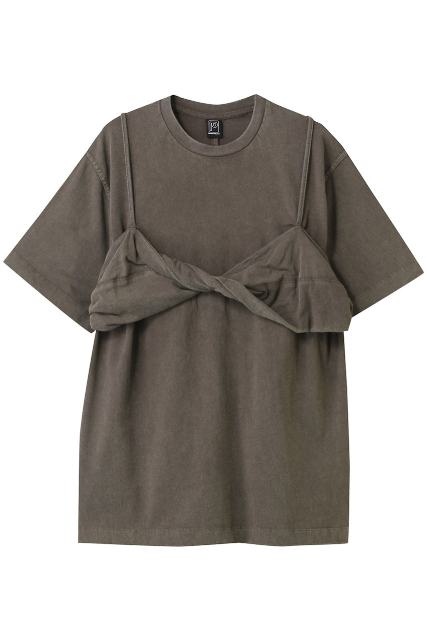 PRANK PROJECT ブラレットレイヤードTEE/ Bralette Layered Tee (BRN(ブラウン), FREE) プランク プロジェクト ELLE SHOP PRANK PROJECT ブラレットレイヤードTEE/ Bralette Layered Tee (BRN(ブラウン), FREE) プランク プロジェクト ELLE SHOP