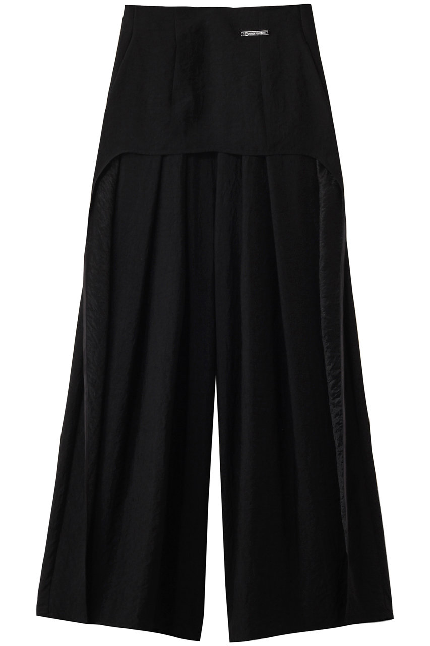 PRANK PROJECT レイヤードサテンボリュームパンツ / Layered Satin Volume Pants (BLK(ブラック), 38) プランク プロジェクト ELLE SHOP PRANK PROJECT レイヤードサテンボリュームパンツ / Layered Satin Volume Pants (BLK(ブラック), 38) プランク プロジェクト ELLE SHOP