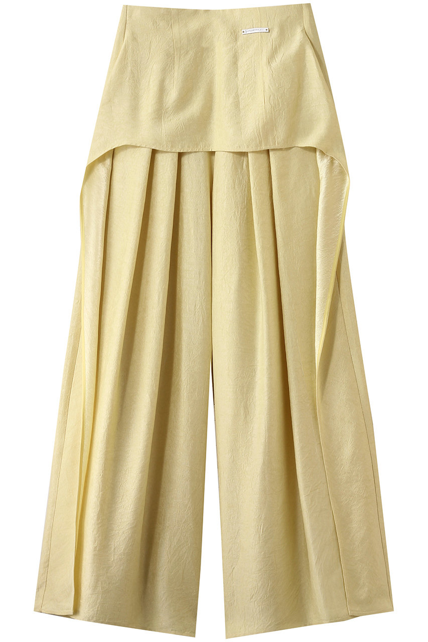PRANK PROJECT レイヤードサテンボリュームパンツ / Layered Satin Volume Pants (L.YEL(ライトイエロー), 38) プランク プロジェクト ELLE SHOP PRANK PROJECT レイヤードサテンボリュームパンツ / Layered Satin Volume Pants (L.YEL(ライトイエロー), 38) プランク プロジェクト ELLE SHOP