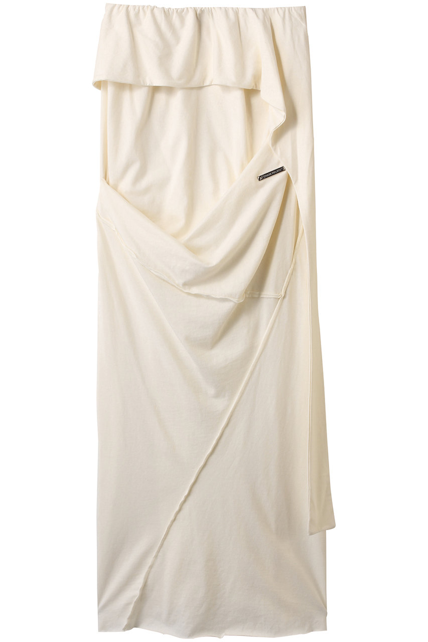 プランク プロジェクト/PRANK PROJECTのレイヤードアシメドレープスカート / Layered Asymmetrical Draped Skirt(WHT(ホワイト)/31251515101)