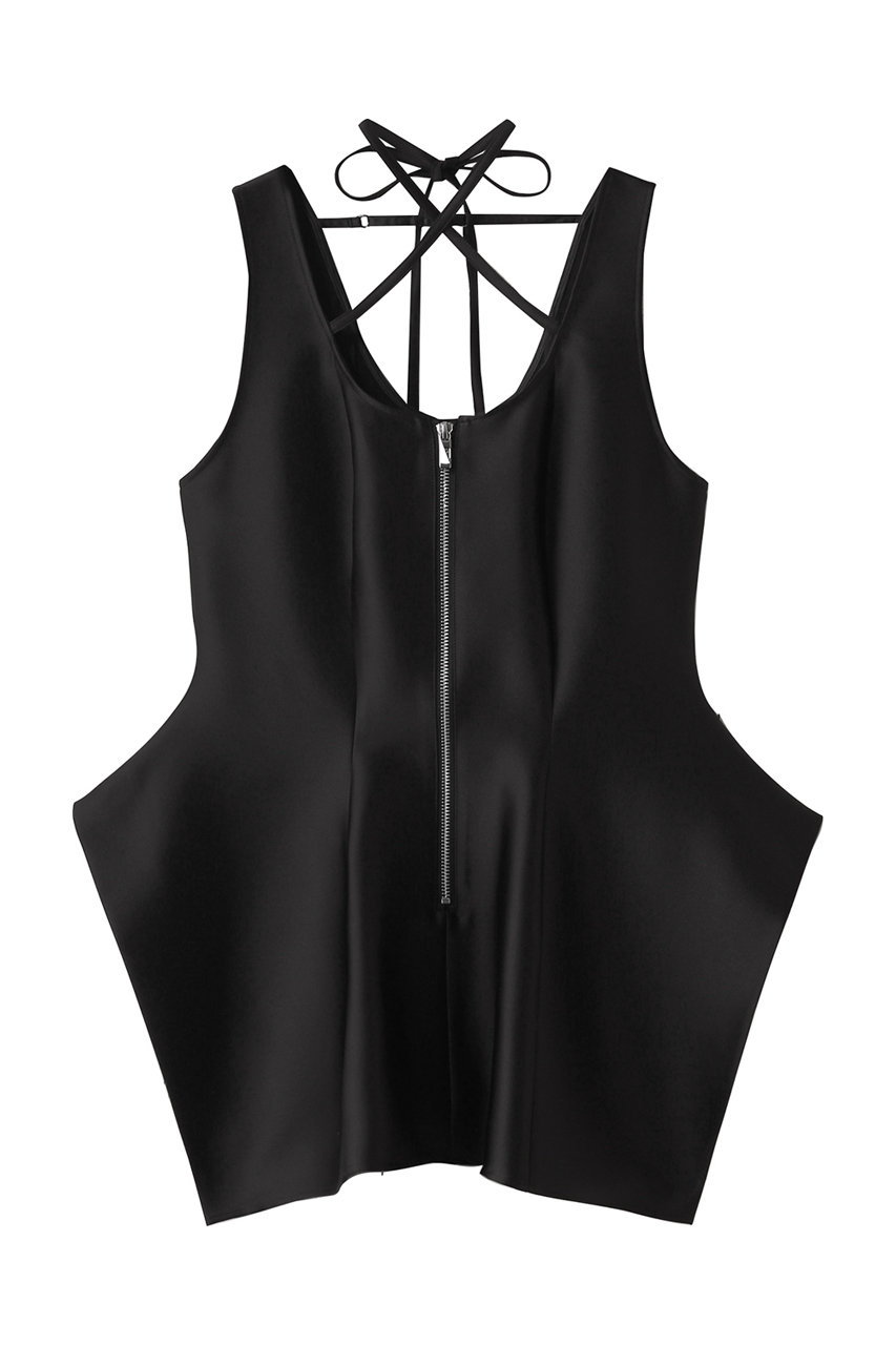 PRANK PROJECT ストレッチダブルサテンスクエアヘムトップ / Stretch Double Satin Square Hem Top (BLK(ブラック), FREE) プランク プロジェクト ELLE SHOP PRANK PROJECT ストレッチダブルサテンスクエアヘムトップ / Stretch Double Satin Square Hem Top (BLK(ブラック), FREE) プランク プロジェクト ELLE SHOP