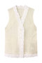 トリムレースチュールジレ / Trimmed Lace Tulle Gilet プランク プロジェクト/PRANK PROJECT WHT(ホワイト)