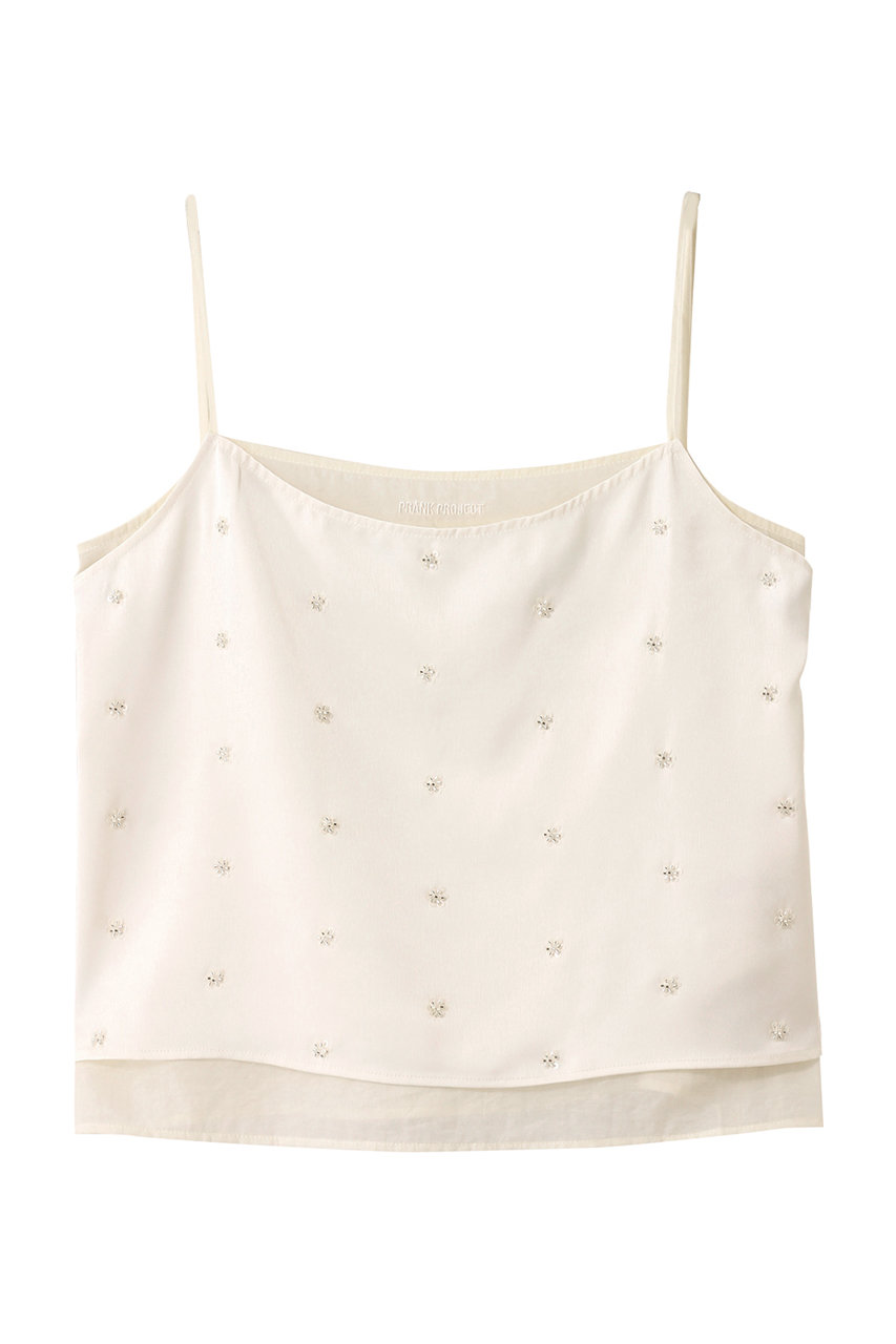 PRANK PROJECT フラワービジューサテンビスチェ / Flower Bejeweled Satin Bustier (WHT(ホワイト), FREE) プランク プロジェクト ELLE SHOP PRANK PROJECT フラワービジューサテンビスチェ / Flower Bejeweled Satin Bustier (WHT(ホワイト), FREE) プランク プロジェクト ELLE SHOP