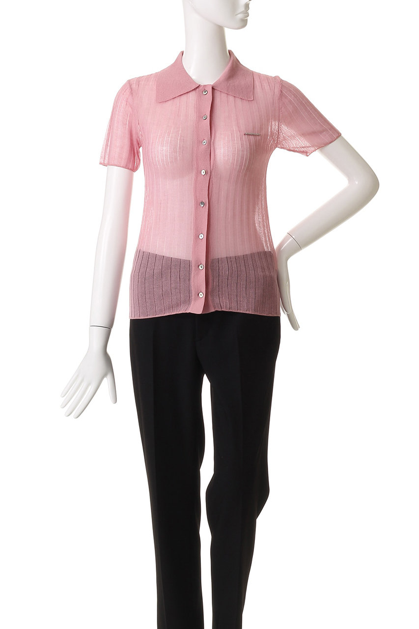 トップス PRANK PROJECT Ribbed Knit Polo Shirt Ribbed Knit Polo Shirt