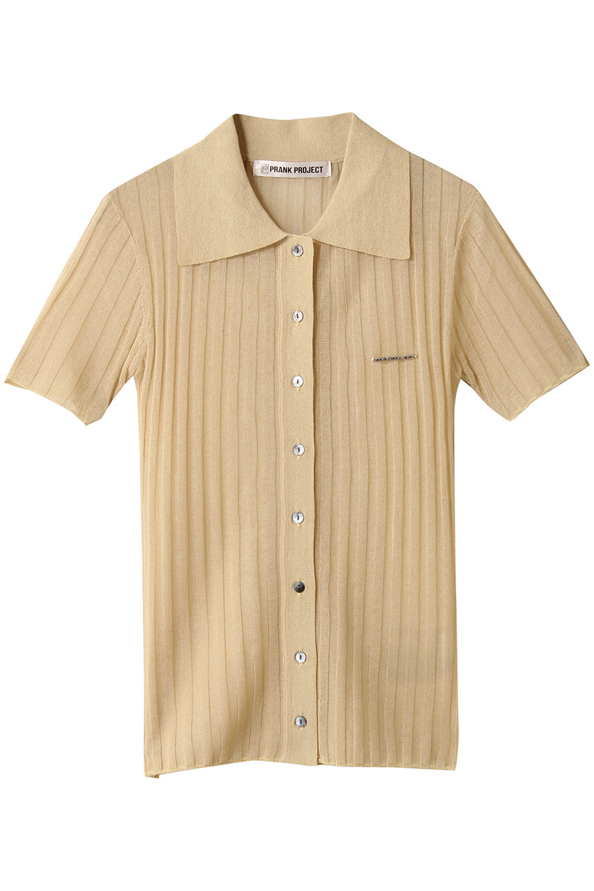 PRANK PROJECT リブニットポロシャツ / Ribbed Knit Polo Shirt (L.YEL(ライトイエロー), FREE) プランク プロジェクト ELLE SHOP PRANK PROJECT リブニットポロシャツ / Ribbed Knit Polo Shirt (L.YEL(ライトイエロー), FREE) プランク プロジェクト ELLE SHOP