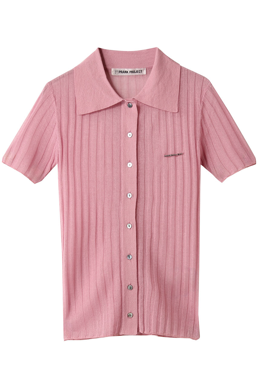 PRANK PROJECT リブニットポロシャツ / Ribbed Knit Polo Shirt (PNK(ピンク), FREE) プランク プロジェクト ELLE SHOP PRANK PROJECT リブニットポロシャツ / Ribbed Knit Polo Shirt (PNK(ピンク), FREE) プランク プロジェクト ELLE SHOP
