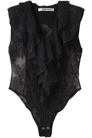 プランク プロジェクト/PRANK PROJECTのレースフリルボディースーツ / Lace Frill Bodysuit(110100/110101)