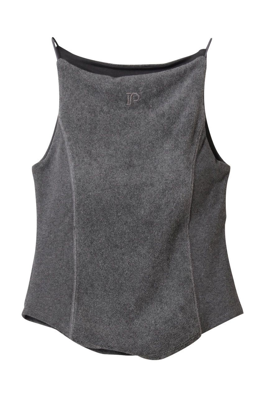 PRANK PROJECT カップ付きパイルキャミ / Pile Camisole With Cup (GRY(グレー), FREE) プランク プロジェクト ELLE SHOP PRANK PROJECT カップ付きパイルキャミ / Pile Camisole With Cup (GRY(グレー), FREE) プランク プロジェクト ELLE SHOP