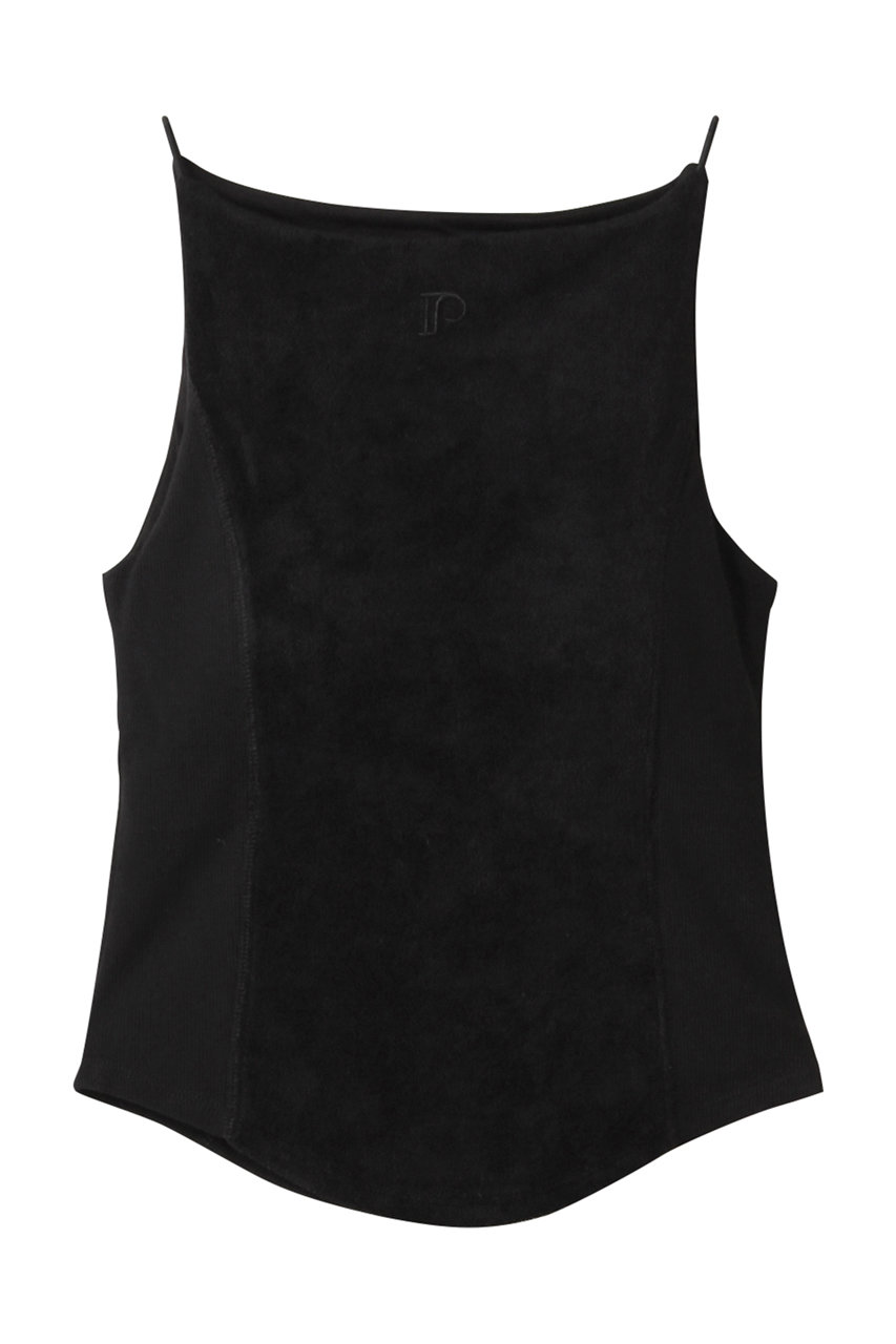 PRANK PROJECT カップ付きパイルキャミ / Pile Camisole With Cup (BLK(ブラック), FREE) プランク プロジェクト ELLE SHOP PRANK PROJECT カップ付きパイルキャミ / Pile Camisole With Cup (BLK(ブラック), FREE) プランク プロジェクト ELLE SHOP