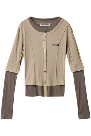 プランク プロジェクト/PRANK PROJECTのレイヤードシアーフライスカーデ / Layered sheer Fraise Cardigan(110100/110104)