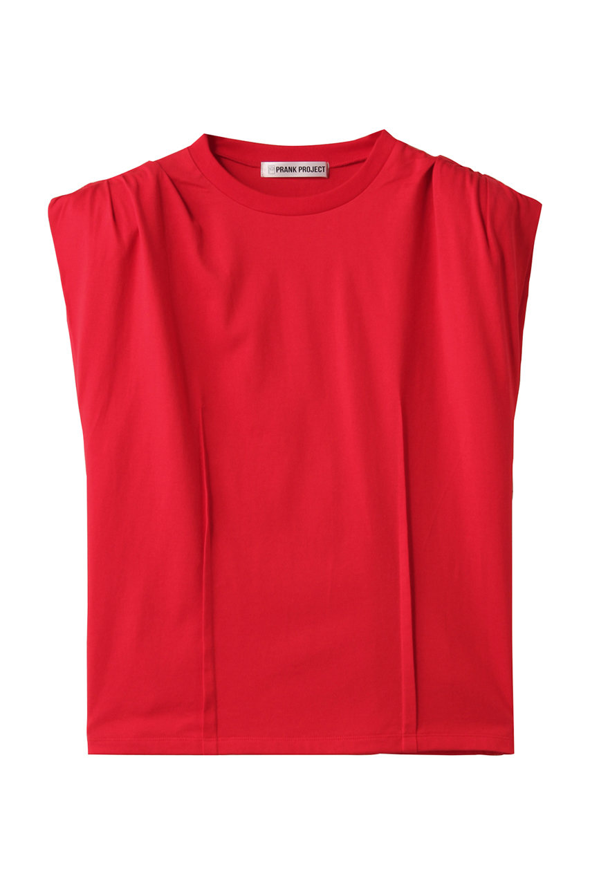 PRANK PROJECT パワーショルダーTシャツ / Power Shoulder T-Shirt (RED(レッド), FREE) プランク プロジェクト ELLE SHOP PRANK PROJECT パワーショルダーTシャツ / Power Shoulder T-Shirt (RED(レッド), FREE) プランク プロジェクト ELLE SHOP