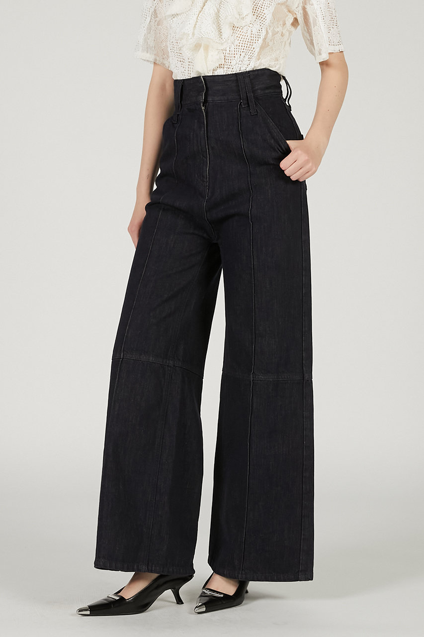 PRANK PROJECT スーパーハイウエストバッグヘムファスナーデニム / Super High Waist Back Hem Zipper Denim (NVY(ネイビー), 38) プランク プロジェクト ELLE SHOP PRANK PROJECT スーパーハイウエストバッグヘムファスナーデニム / Super High Waist Back Hem Zipper Denim (NVY(ネイビー), 38) プランク プロジェクト ELLE SHOP